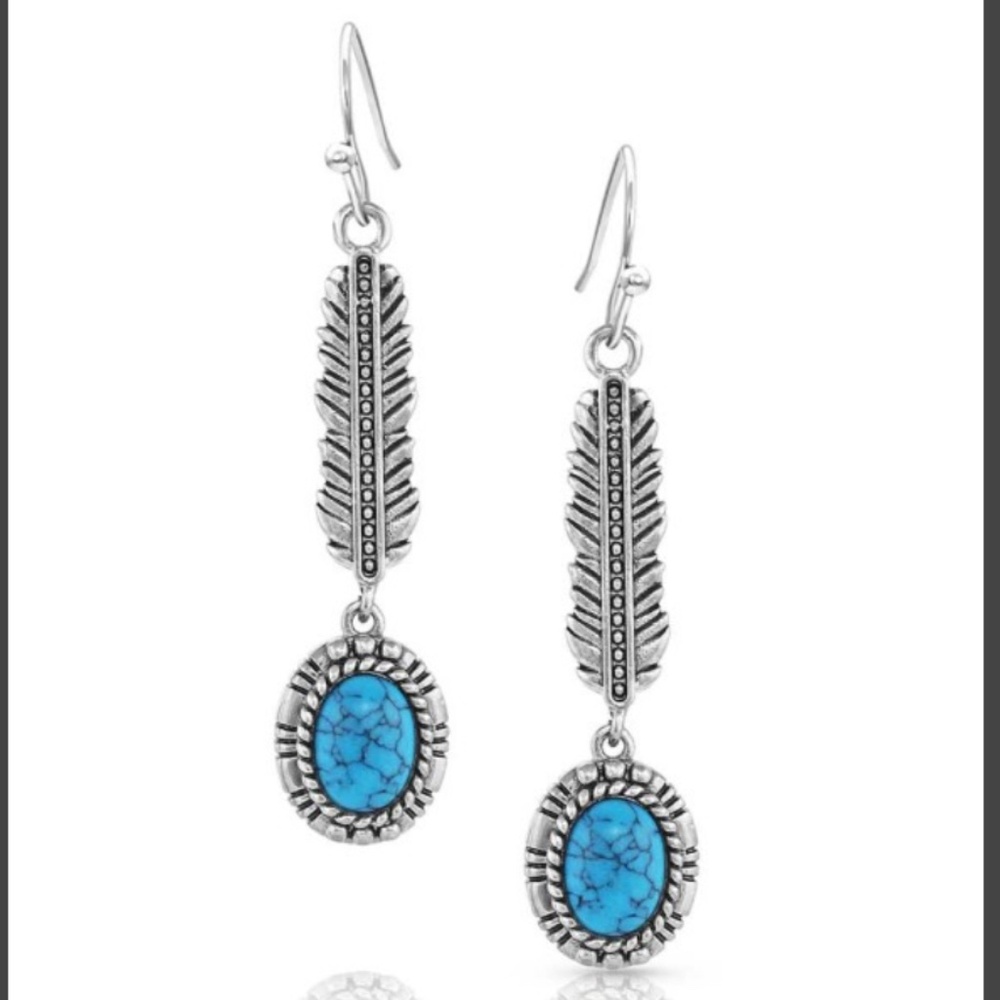 Montana Silversmiths, From the Ground Up Turquoise Earrings,